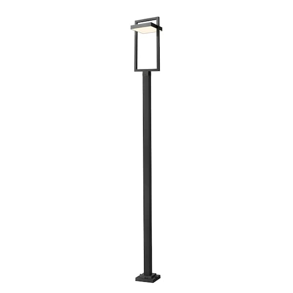 Z-Lite Luttrel 1 Light Outdoor Post Mounted Fixture, Black & Sand Blast 566PHXLS-536P-BK-LED - main